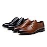 Classic Black Men's Pointed Toe Lace up Wedding Business Office Leather Oxfords Formal Dress Derby Shoes