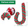 Classic Crutch Shape Pet Christmas Candy Cane Teething Cleaning Dog Rope Chew Toys