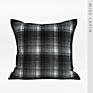 Classic Grid Pattern Woven Fabric Sofa Square Pillowcase Modern Decorative Woven Cushion Cover