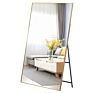 Classic Vintage Metal Frame Floor Standing Decorative Arch Wall Mirror Full Length