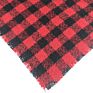 Classic Vintage Polyester Red Black White Check Plaid Heavy Brushed Triangle Scarf Shawl