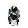 Classic Womens Tassel Plaid Scarf Warm Soft Chunky Large Oversize Square Cashmere like Blanket Wrap Shawl Scarves