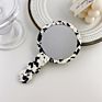 Color Cellulose Acetate round Single Side Handle Cosmetic Mirror Girls Gift Portable Makeup Mirror