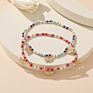 Color Rice Bead Beach Anklet Two-Piece Set European and American Jewelry Butterfly Pendant Handmade Anklet