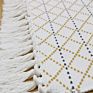 Color with Tassels Cotton Woven Geometrical Line Kitchen Living Room 2Mm Area Rugs