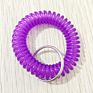 Colorful Spring Wrist Coil Keychain Stretchable Plastic Wrist Keychain Bracelet