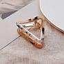 Colorful Women Hair Clips Accessory Matte Triangle Luxury Middle Golden Metal Hair Claw Clips