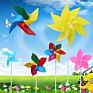 Colors Mixed Pinwheels Party Favors Plastic Toy Pinwheels Educational Wind Spinners Outdoor Decoration Pinwheels Gifts for Kids
