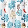 Coral Coast Reef Feather Polyester Fabric Shower Curtain Waterproof Printing Bathroom Shower Curtain