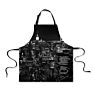 Cotton Polyester Linen Sublimation Print Cooking Apron for Men