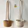 Cotton Rope Hanging Planter Woven Plant Basket Indoor Pot Macrame Plant Hangers Modern Storage Organizer Home Decor