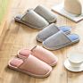 Cotton Slippers Female Autumn and Plush Indoor Household Yuzi Warm and Non-Slip Thick-Bottomed Lovers Male
