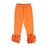 Cotton Toddler Infant Boutique Clothes Ruffle Baby Girls Pants Leggings Infant Icing Leggings Solid Color Casual Pants
