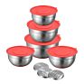 Crazy Selling Cookware Kitchen Ustensil Mixing Serving Stainless Steel Salad Bowl Set Grater with Combination Lid