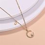 Creative Design Exquisite Clavicle Chain Star Moon Rhinestone Necklace for Women
