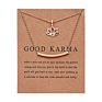 Creative Paper Card Gold-Plated Necklace Paper Card Lotus Double-Layer Alloy Necklace Joker Accessories