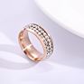 Cross-Border Diamond Ring Stainless Steel Jewelry Direct Price Women Gold Full Crysta Ring Zircon