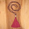 Crystal Knot Tassel Necklace Hand Woven Long Sweater Chain Buddha Head Pendant Women's Necklace