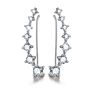 Cubic Zirconia Cz Hypoallergenic Piercing Hoop Earrings S925 Sterling Silver Crawler Earring Cuff Climber Earrings