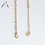 Customization 18K Gold Plated S925 Silver Paperclip Chain Paper Clip Necklace for Women's Necklace