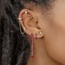 Customize Jewelry Cz Long Chain Ear Cuff Studs Delicate Earring Designs