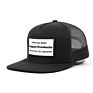 Customized 5 Panel Black Flat Brim Structured Embroidered Logo Mesh Back Snapback Closure Trucker Hat