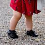 Customized Black Color Toddler Moccasins Shoes Soft Leather Baby Moccasins
