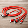 Customized Fast Charging 3 in 1 Nylon Braided Usb Cable 3Ft 6Ft 10Ft Data Cable