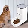 Customized Logo Plastic Auto Dog Cat Feeding Bowls Pets Food Water Drink Dispenser Automatic Pet Feeder