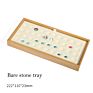 Customized Wooden Full Set of White Leather Jewelry Display Tray for Ring Necklace Earring