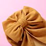Cute Bear Ear Bowknot Turban Hats Sweet Soft Elastic Caps for Newborn Baby Boy Girls Headwraps