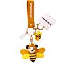 Cute Children's Bee Keychain Chic Pvc Keyring Cartoon Bag Car Honey Bee Keychain for Kid Bag Pendant