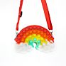 Cute Fruit Messenger Bag Fidget Toys Push Bubbles Silicone Purse Stress Relief Toys