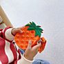 Cute Fruit Stress Relief Kids Toy Bag Cartoon Silicone Baby Purse Cartoon Mini Messenger Bag Baby Bag