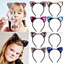 Cute Glitter Cat Ear Headband Party Fancy Girl Headband
