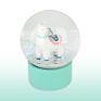 Cute Resin Logo Gift for Women Flower with Glitter inside Snow Globe