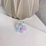 Cute Transparent Resin Ring for Women Simple Colorful Acrylic Ring Jewelry Cartoon Acrylic Flower Resin Rings