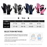 Cycling Gloves Women Touchscreen Full Finger Durable Leather Palm Windproof Mountain Road Bike Riding Gloves with Warm Fleece