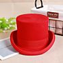 Cylinder Classic Elegant 100% Wool Felt Top Hat Victorian Style Made Hatter Tall Gentlemen Hat