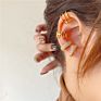 Cz Diamond Simple Ear Cuffs 18K Gold Plated Clip on Earrings Non Pierced for Women