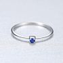 Czcity Green Lab Emerad Topaz Stackable Minimalist Women Thin Gem Rings Jewelry 925 Sterling Silver Ring