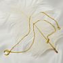 Dainty 18K Gold Plated Moon Jewelry Stainless Steel Crescent Moon Necklace for Women