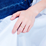 Design 18K Rose Gold Stainless Steel Anti-Fading Belt Buckle Index Finger Ring for Women