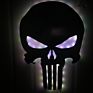 Design 3D Punisher Color Changing Mirror Light Led Remote Control Skull Decoration Wall Light