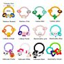 Design Bpa Free Easy to Hold Teething Rattle Shower Gift Infant Molar Toy Baby Teether Bracelet Ring