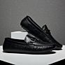 Design Cow Leather Men Loafer Breathable Insole Soft Rubber Outsole Genuine Leather Casual Shoes