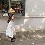 Design Girl Princess Dress Cotton Korean Dress White Baby Casual Dress
