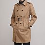 Designer Clothing Trench Jacket Khaki and Black Men Coats Double Breasted Coat