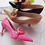 Designer Cusp High-Heeled Shoes Stiletto Big Chain Pink Women Shoes Nude Shoes Large Size 35-42