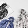 Designer Hair Scrunchies Scarf Dots Printed Chiffon Scrunchy for Girls Ladies Women